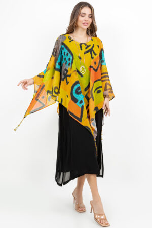 5991 PONCHO Lime/Multi